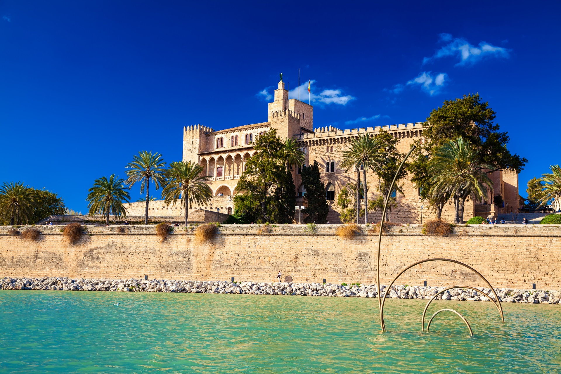 Der maurische Almudaina Palast in Palma de Mallorca.