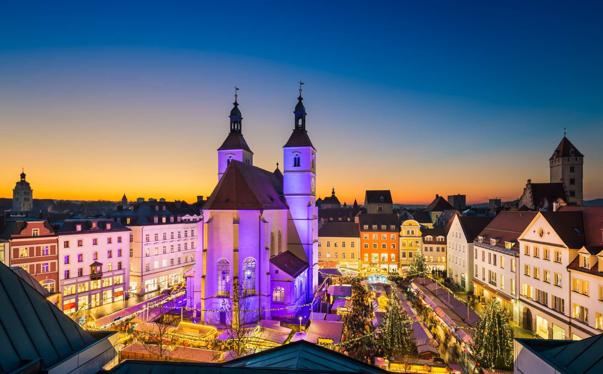 Der Christkindlmarkt in Regensburg.