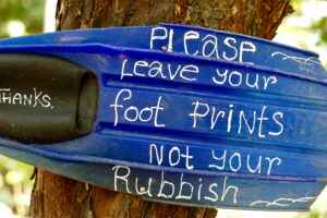 leave your footprints not your rubbish