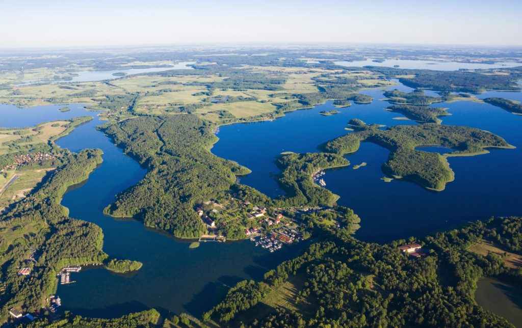 Masurische Seenplatte aus der Luft