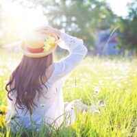 Frau in der Natur