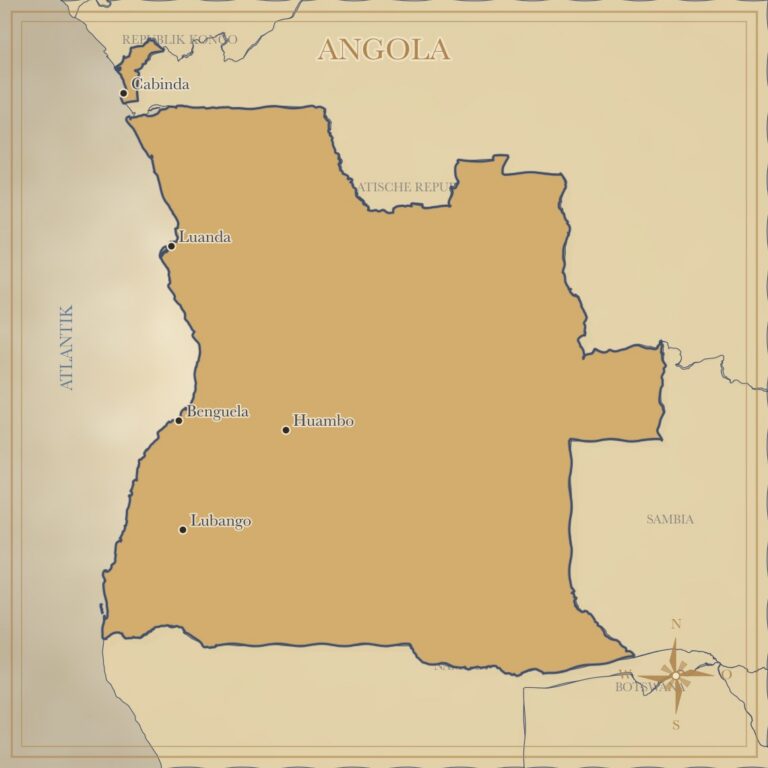 Landkarte Angola