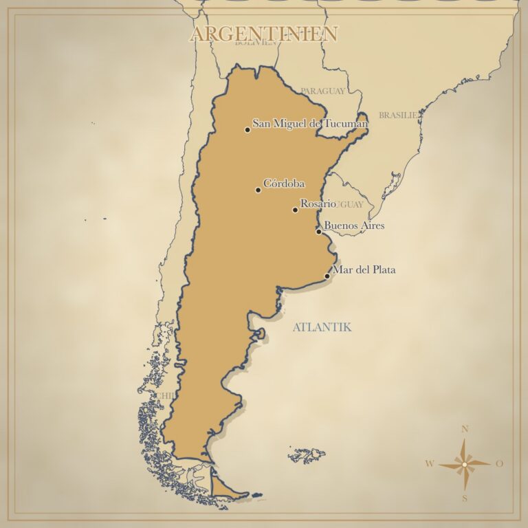 Landkarte Argentinien