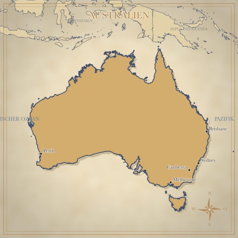 Landkarte Australien