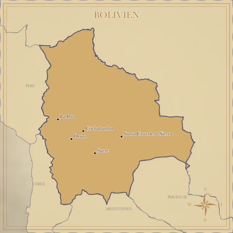 Landkarte Bolivien