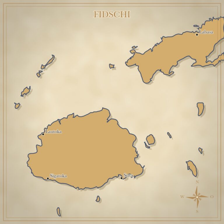 Landkarte Fidschi