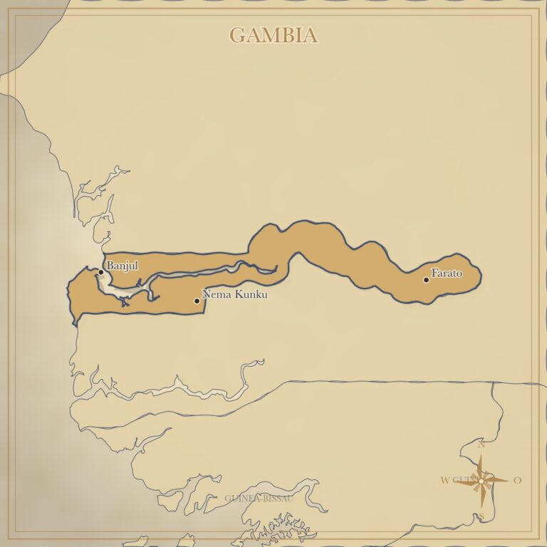 Landkarte Gambia