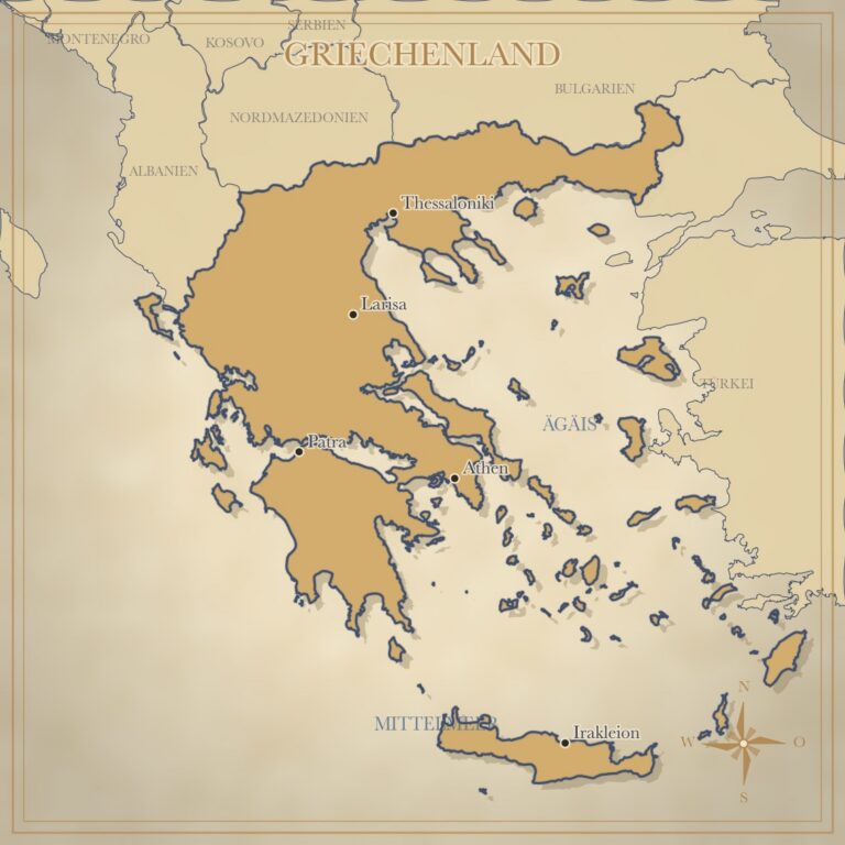 Landkarte Griechenland