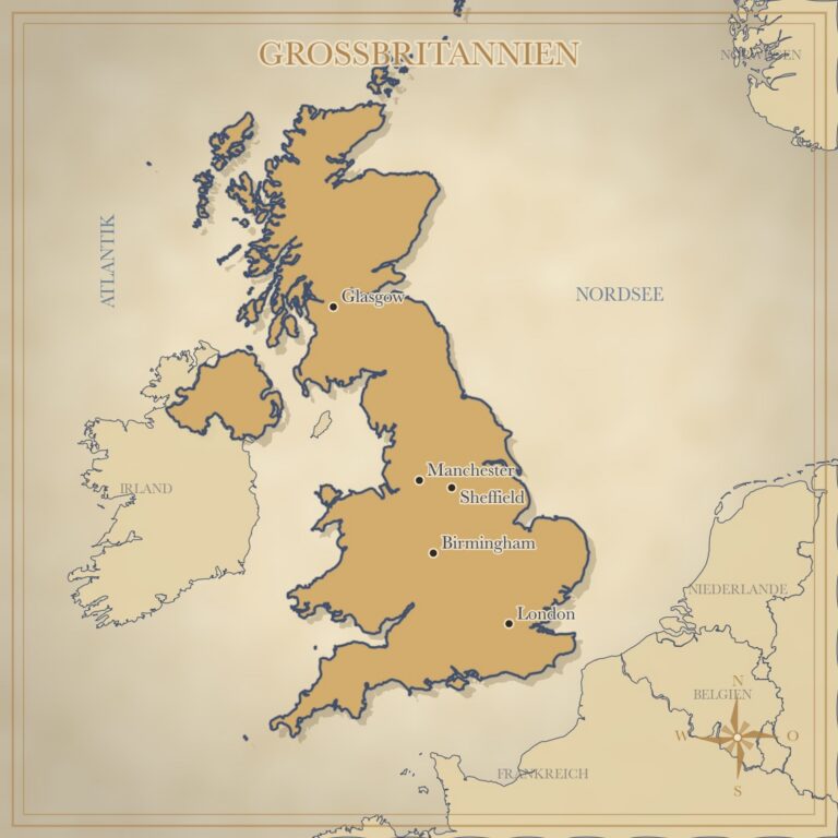 Landkarte Großbritannien