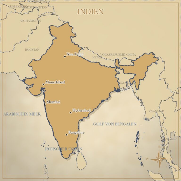 Landkarte Indien