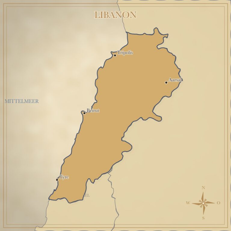 Landkarte Libanon