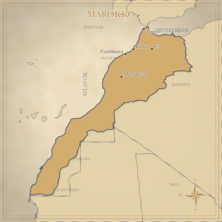 Landkarte Marokko