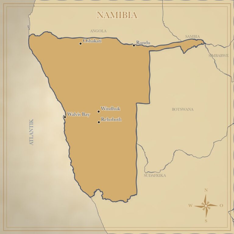 Landkarte Namibia
