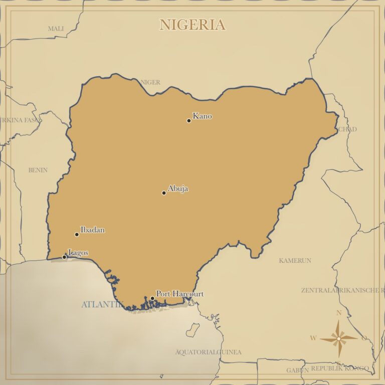 Landkarte Nigeria