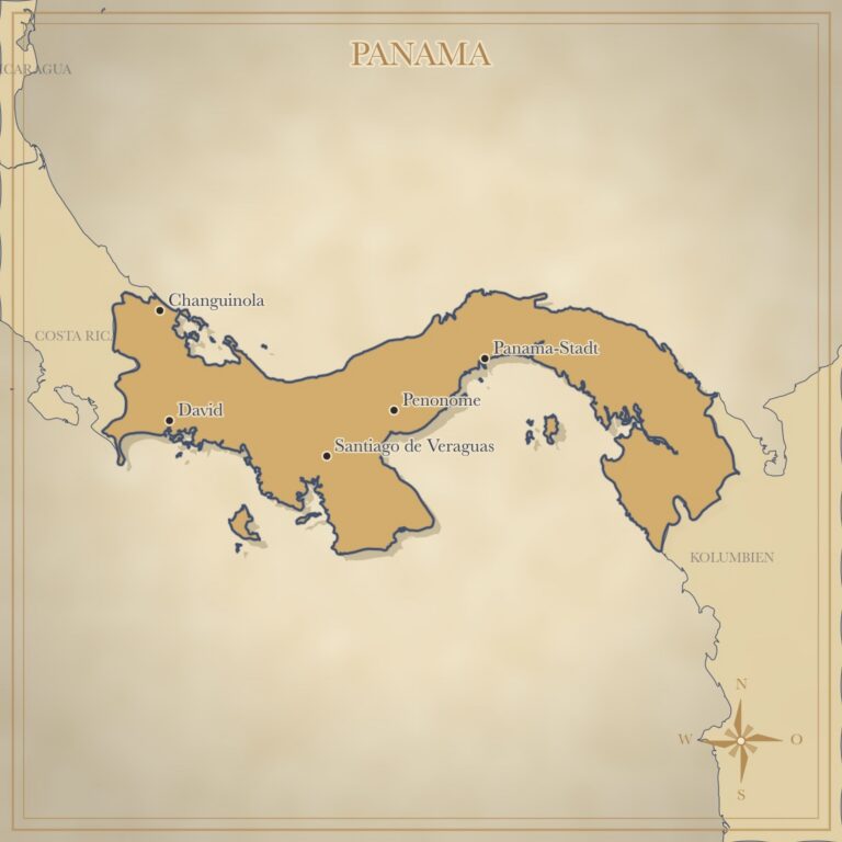 Landkarte Panama