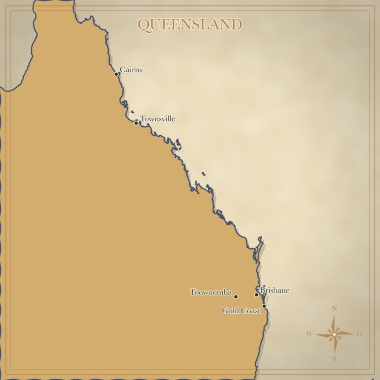 Landkarte Queensland
