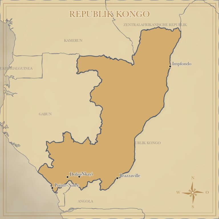 Landkarte Republik Kongo