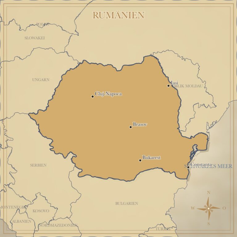 Landkarte Rumänien