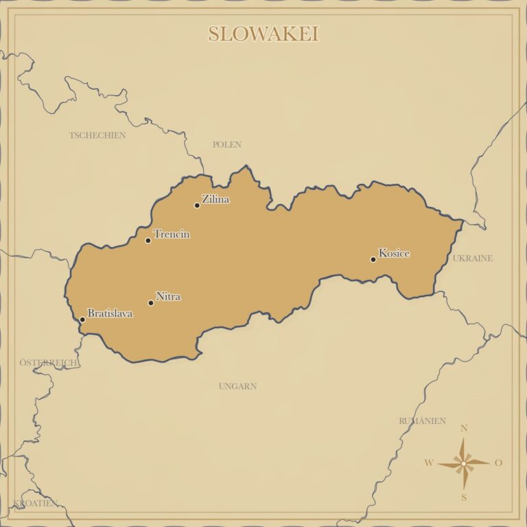 Landkarte Slowakei