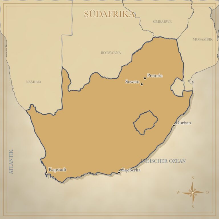 Landkarte Südafrika