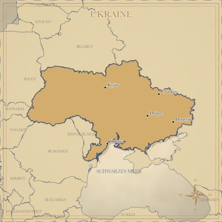 Landkarte Ukraine