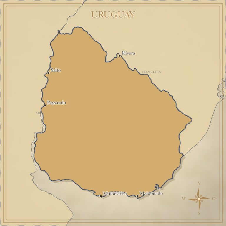 Landkarte Uruguay