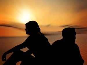 Silhouette-Mann-Frau