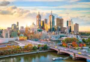 Australien Melbourne Skyline