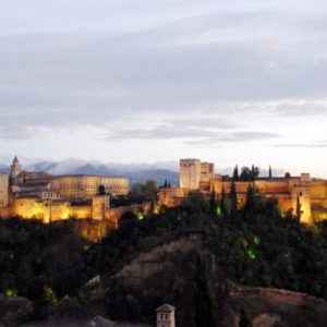 Burggelaende, Granada, Andalusien