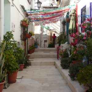 Geschmückte Straße, Alicante, Valencia