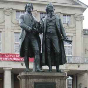Goethe und Schiller Denkmal, Weimar, Thüringen
