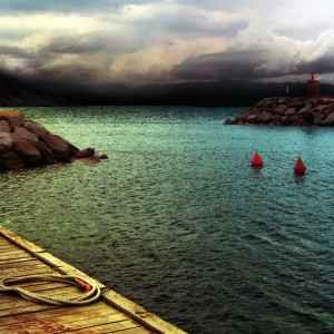 Hafen, Korsika, Frankreich