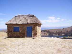 Hütte, Titicaca See, Bolivien