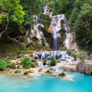 Der Kuang Si Wasserfall in Laos