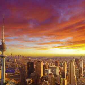 Sonnenuntergang in Kuwait-Stadt
