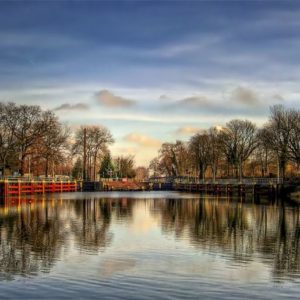 Schleuse Fürstenwalde, Brandenburg, Deutschland