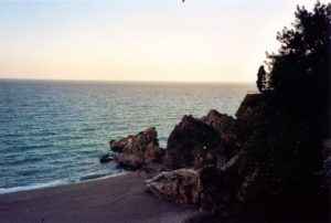 Strand, Nerja, Andalusien