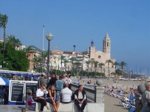 Strand, Sitges, Katalonien, Spanien