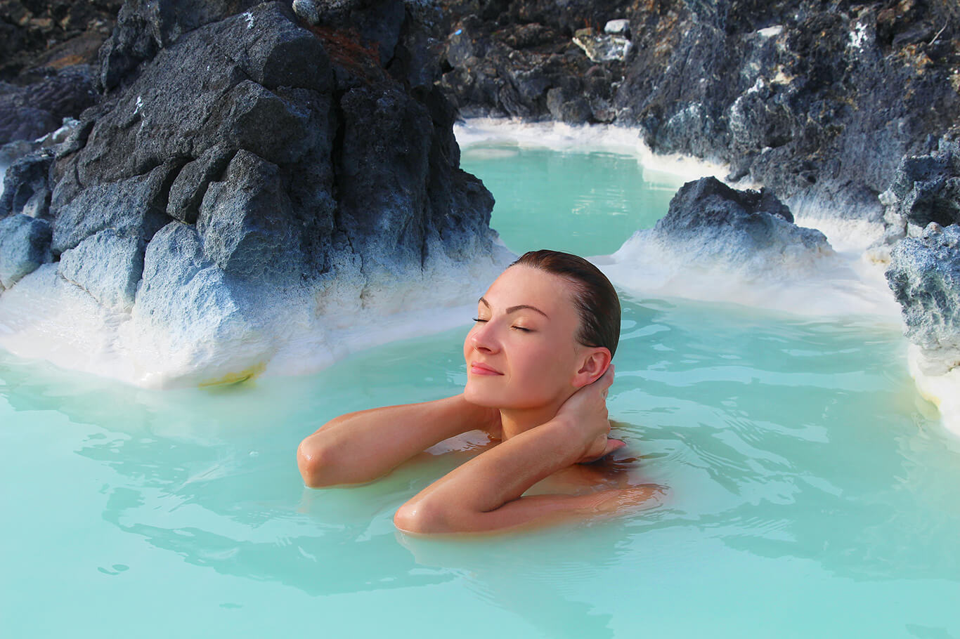 Island - Baden in heissen Quellen